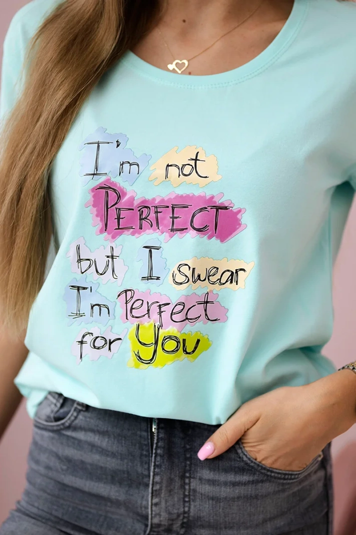 Bedruckte Bluse Perfect mint