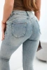 Damenjeans M.sara mit Push-up-Effekt und mittlerer Taille helljeansfarben