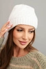 Women's winter hat with wool white