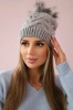 Cap with fleece Ela K242 light gray