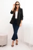 Women's unbuttoned blazer with lining S/M black