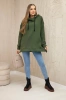 Insulated sweatshirt with a zipper on the side khaki