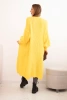 Long cardigan sweater dark yellow