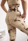 Fitness set top + push up leggings camel