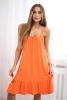 Dress with thin straps dark apricot