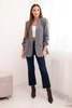 Elegant jacket with lapels dark grey