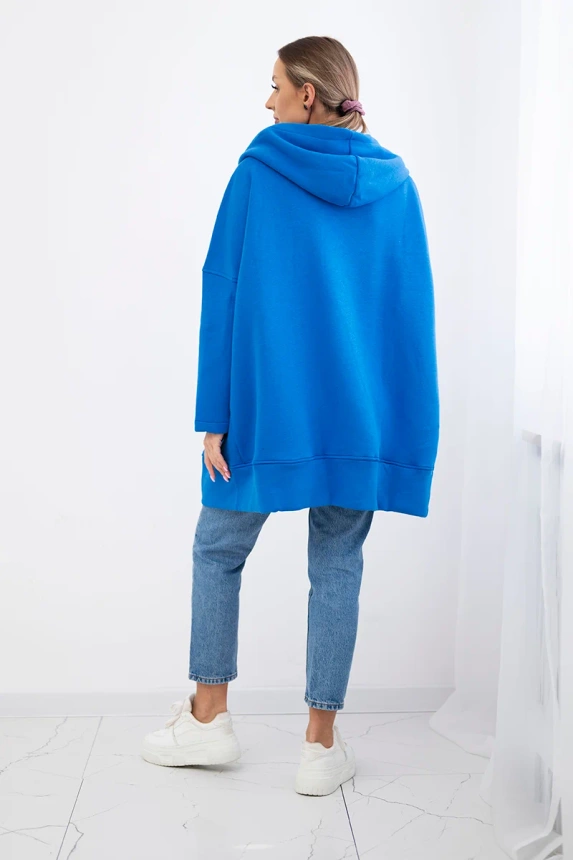 Zateplená mikina so zapínaním na zips nevädza