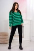 Pullover-Set Gestreiftes Sweatshirt + Hose grün