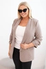 Moteriška švarkas Plus Size be užtrauktuko su pamušalu XL/2XL fango