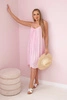Viscose dress with straps light pink