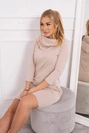 Kleid mit Kapuze und Taschen beige