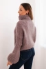 Women's mohair sweater with puff sleeves and a turtleneck fango