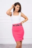 Skirt fitted with ribbed pink neon