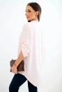 Shirt with a longer back light powder pink