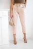 Punto trousers with belt dark powder pink