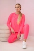 Set mit übergroßer Bluse rosa Neon