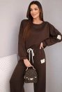 Women's set butter sweatshirt + pants brown
