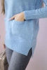 Stehpullover blau