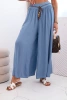 Dámske viskózové nohavice so širokými nohavicami Denim