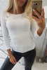 Blouse with decorative buttons white