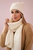 Women's set with a shawl Jowita K360 ecru