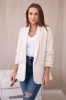 Elegantná bunda s chlopňami svetlo béžová