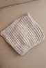Women's winter hat with wool in a cat shape made of ribbed knit K419 beige