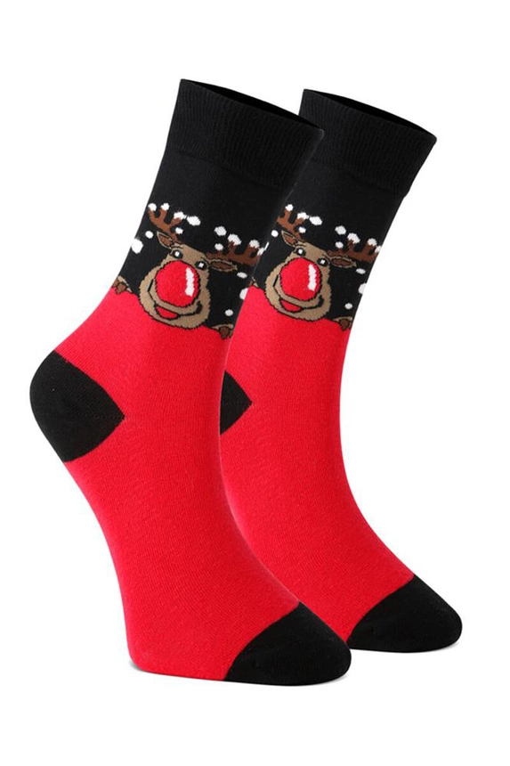Unisex Christmas gift socks – set of 3 pairs reindeer, cookie and Santa