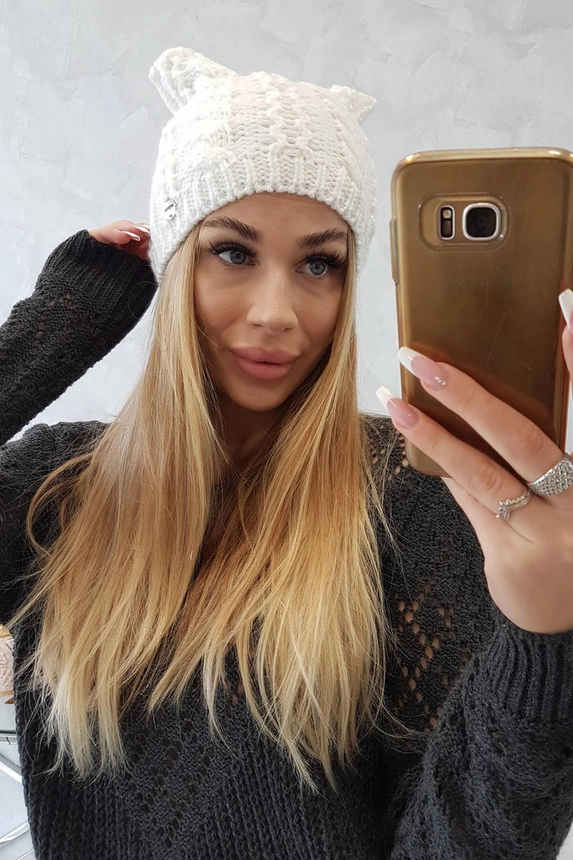 Rabbid vilnonė kepurė K237 balta