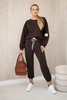 Set sweatshirt + pants buttery fabric brown