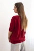 Damenpullover aus Viskose mit kurzen Ärmeln bordeaux