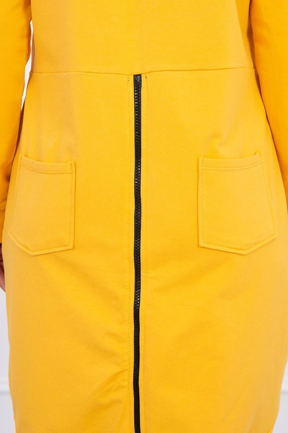 Sweatshirt with zip at the back mustard