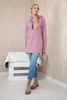 Tunic with a zipper on the hood Oversize dark pink