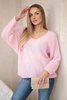 V-neck sweater light pink