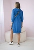 Dress with a hood and longer back denim