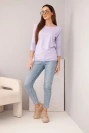 Women's boat-neck blouse light purple