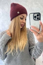 Tenká čepice Oliwia K252 bordó