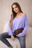 V-neck sweater light purple