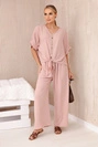 Set of blouses with pants dark powder pink