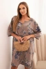 Women's cotton dress with floral pattern and 3/4 sleeve fango