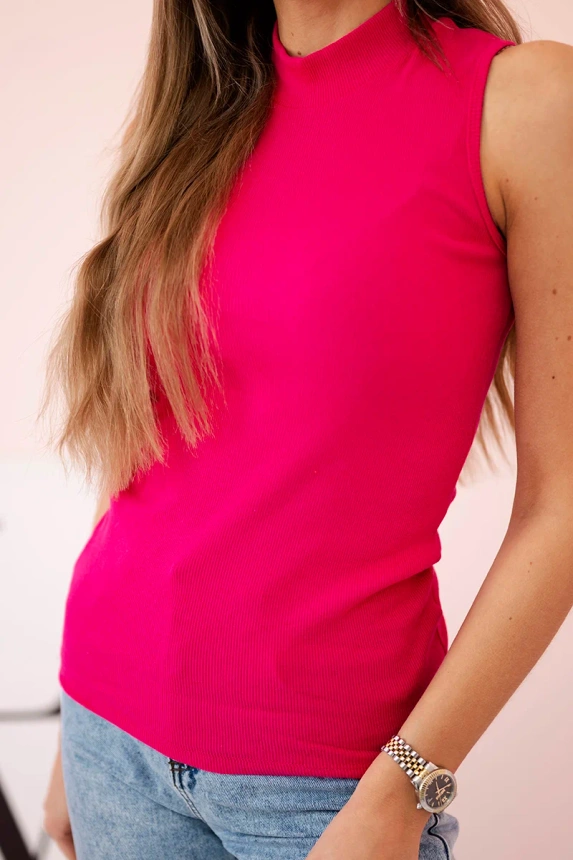 Sleeveless blouse fuchsia