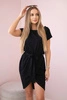 Tied dress with an envelope-like bottom black