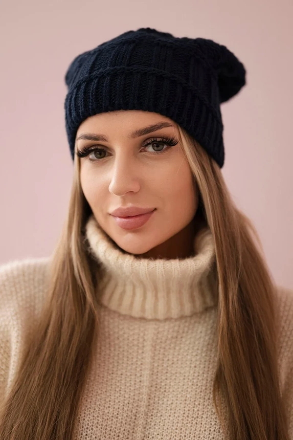 Vilnonė kepurė Marta K231 navy blue
