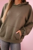 Kapuzenpullover aus Butter Material khaki