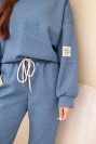 Set sweatshirt + pants buttery fabric denim melange