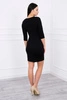 Dress fitted with a cut under the bust black