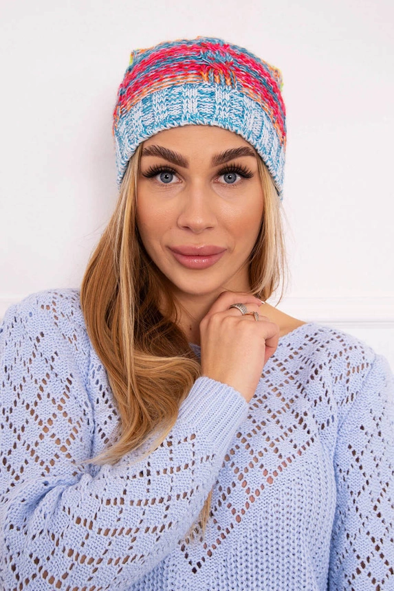 Klaudia Fleecemütze K255 gelb neon+blau