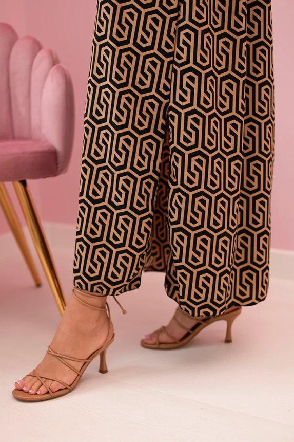 Damenkleid mit Trägern mit sechseckigem Muster kupranugaris