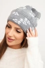 Women's winter wool hat with zirconia K453 graphite