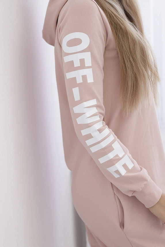 Off White puderbeiges Kleid